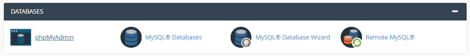 cPanel Databases Section