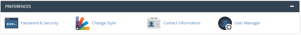 cPanel Preferences Section
