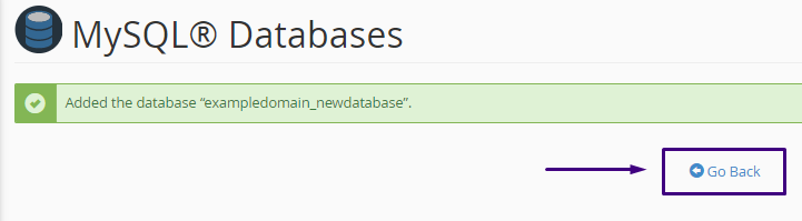 MySQL Database Confirmation