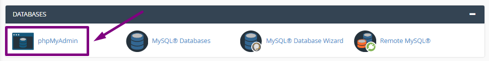 cPanel PHPMyAdmin