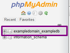 phpMyAdmin Example Database