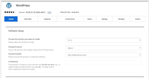 Softaculous WordPress Installation Details