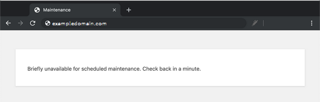 WordPress Breifly Unavailable For Scheduled Maintenance Fix