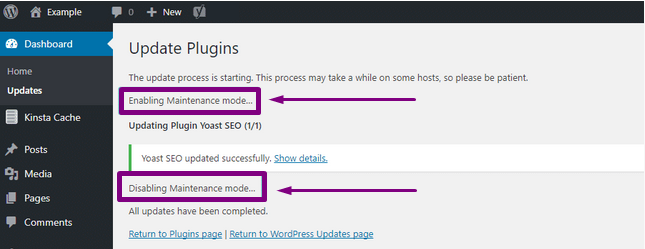 WordPress Maintenance Mode Fix