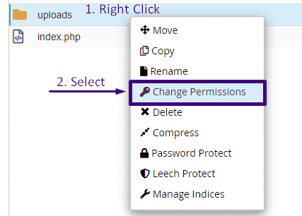 WordPress Uploads File Permissions