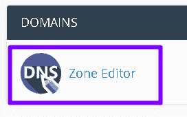cPanel Zone Editor